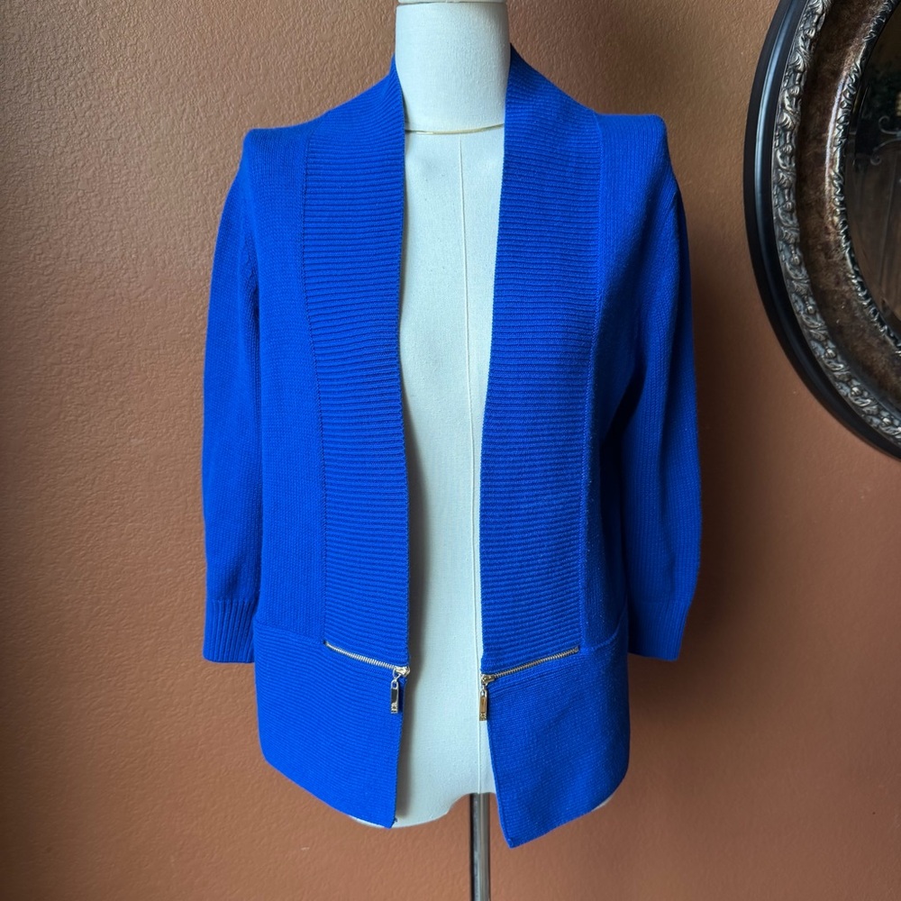 Ivanka Trump Royal Blue Open-Front Blazer